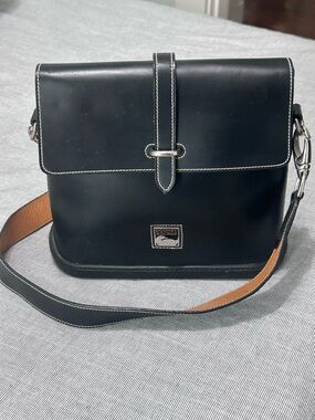 Dooney Bourke Black Leather Parasol Shoulder Bag USA